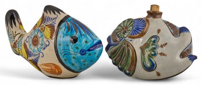 Pair of Tonala Ceramic Fish