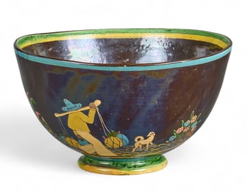 Attrib. Lucano Familia, Vintage Large Ceramic Bowl