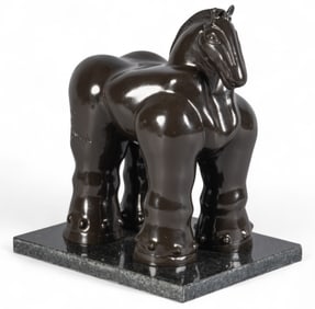 After Botero, Horse Bronze