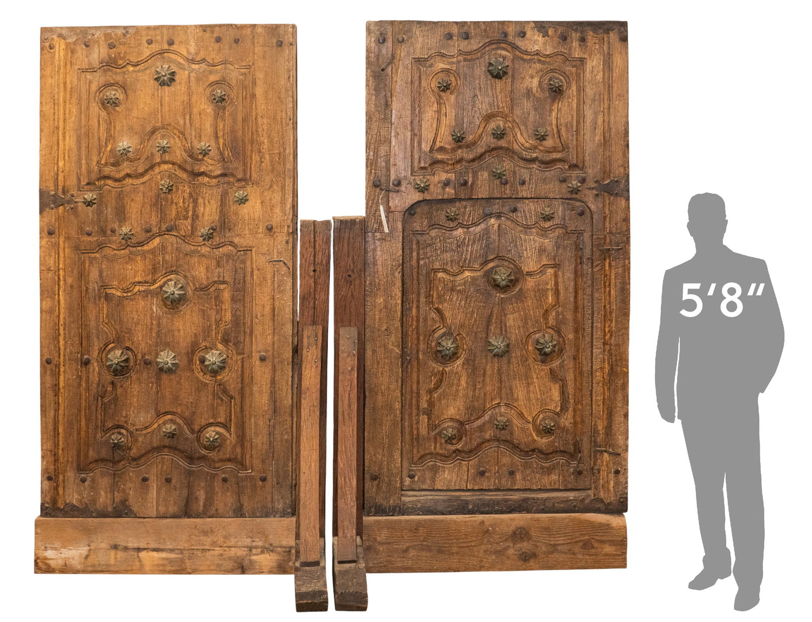 18th C. Spanish Colonial Wood Double Doors (1 of 4)