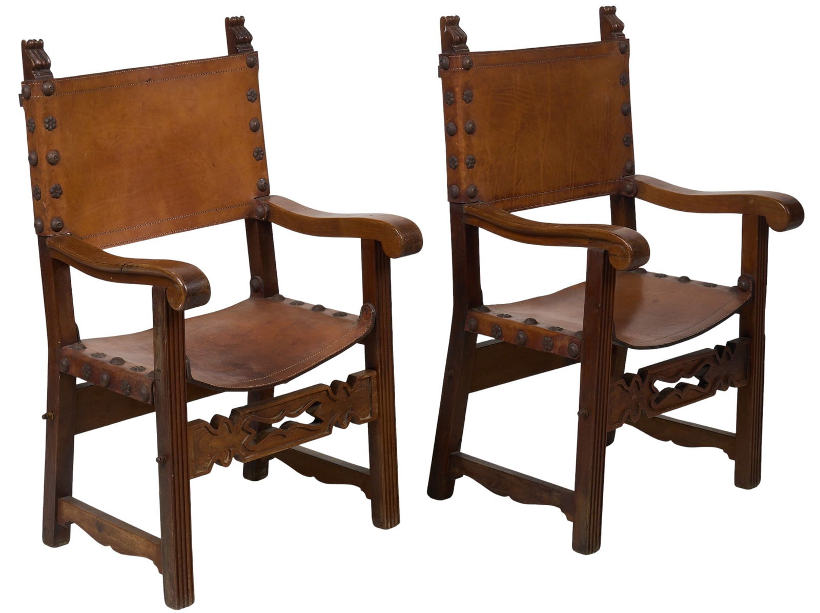 Pair of Frailero Style Spanish Chairs (1 of 5)