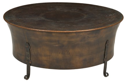 Circular Brass Coffee Table