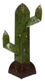 Punched Metal Cactus Floor Lamp