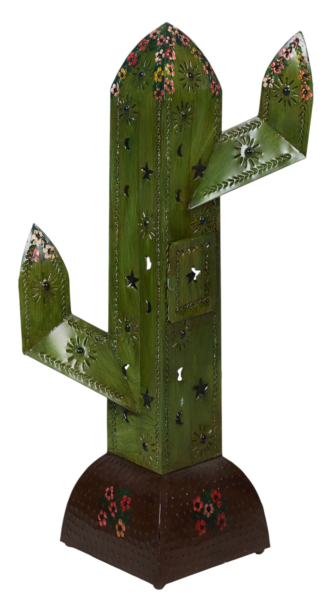 Punched Metal Cactus Floor Lamp (1 of 5)