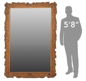 Large Mirror with Carved Frame