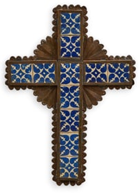 Tin and Talavera Tile Cross
