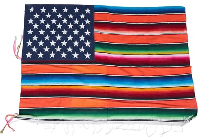 Nacho Becerra, U.S. Flag Serape Textile, 2017