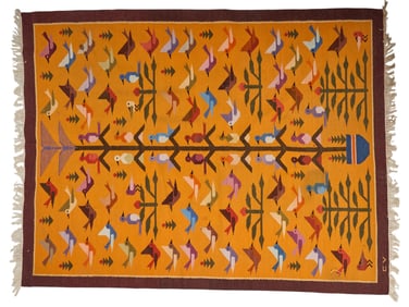 Handwoven Peruvian Rug, 5 ft. 6 in. x 3 ft. 11 in.