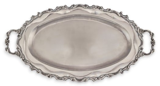 Sterling Silver Scroll Tray