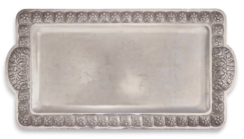 Sterling Silver Rose Petal Serving Tray