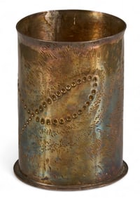 Mexican Sterling Silver Cup with Stone Inlay