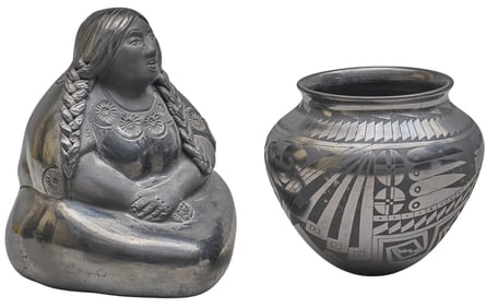 (2) Mata Ortiz Barro Negro Pottery