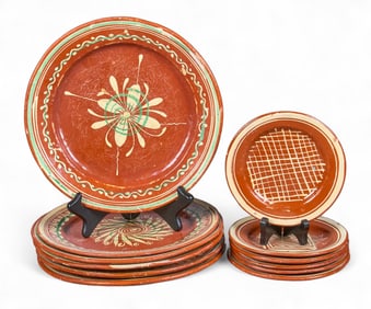 (12) Vintage Mexican Ceramic Plates