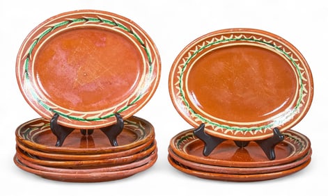 (10) Metepec Ceramic Oval Dishes