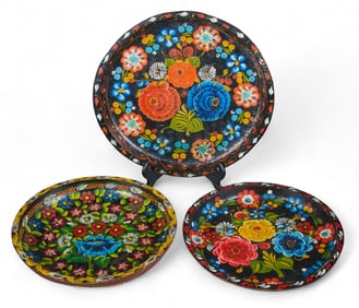 (3) Vintage Batea Trays