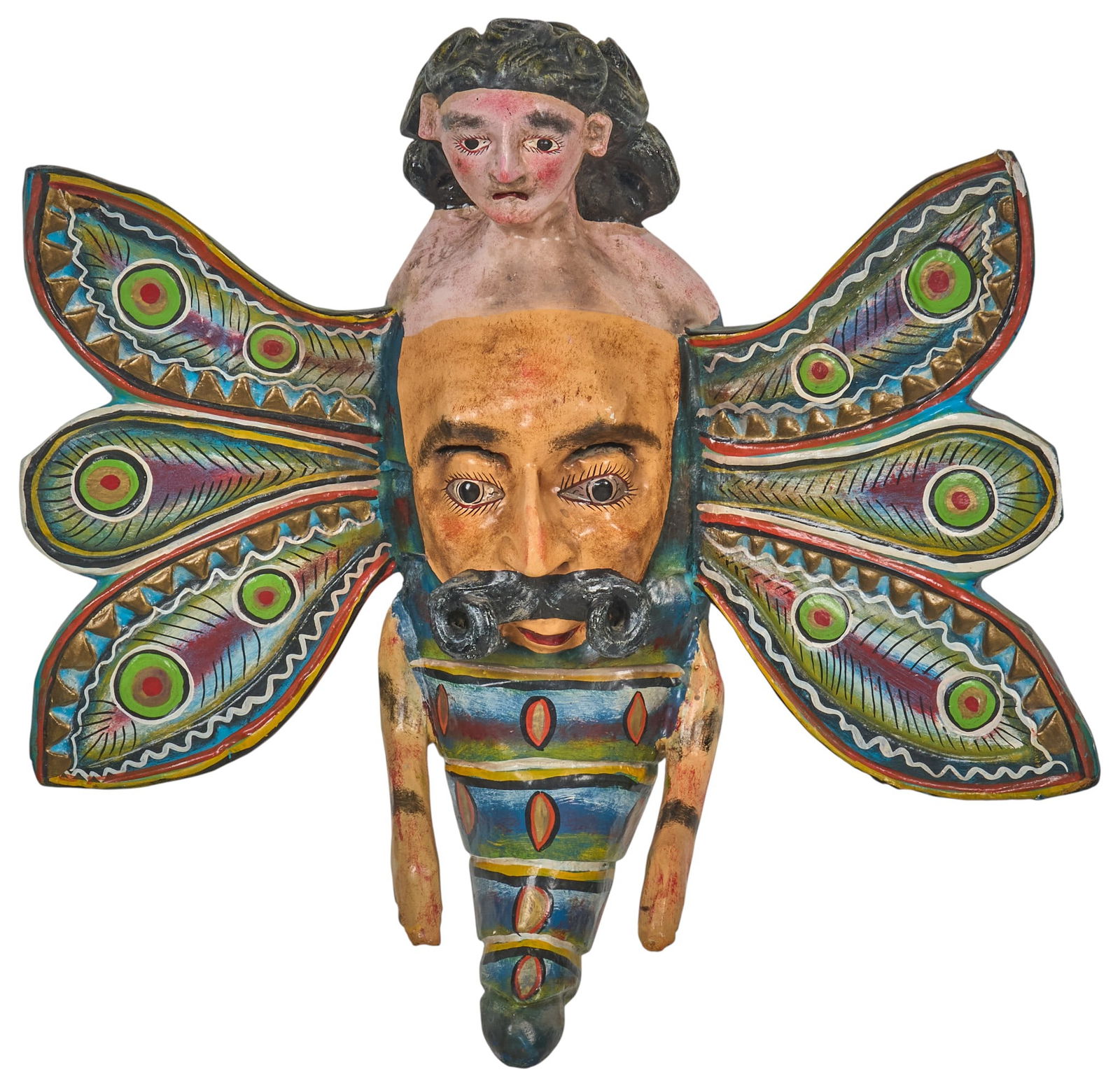Mexican Folk Art Man-Butterfly Mask (1 of 6)