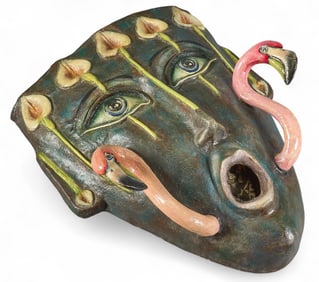 Fantastical Papier-Mache Mask