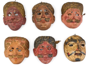 (6) Mexican Folk Art Masks