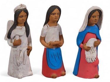 (3) Mexican Folk Art Ceramic Figures