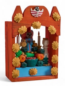 Carved Día de los Muertos Nicho