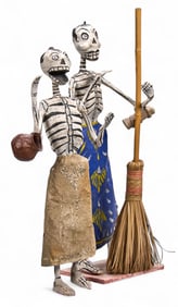 Attrib. Pedro Linare, Papier-Mache Skeletons