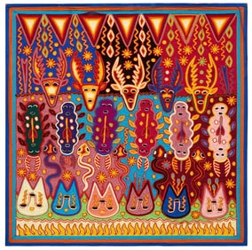 Jose Benito Sanchez, Huichol Yarn Painting