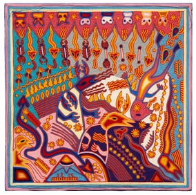 Jose Benito Sanchez, Huichol Yarn Painting