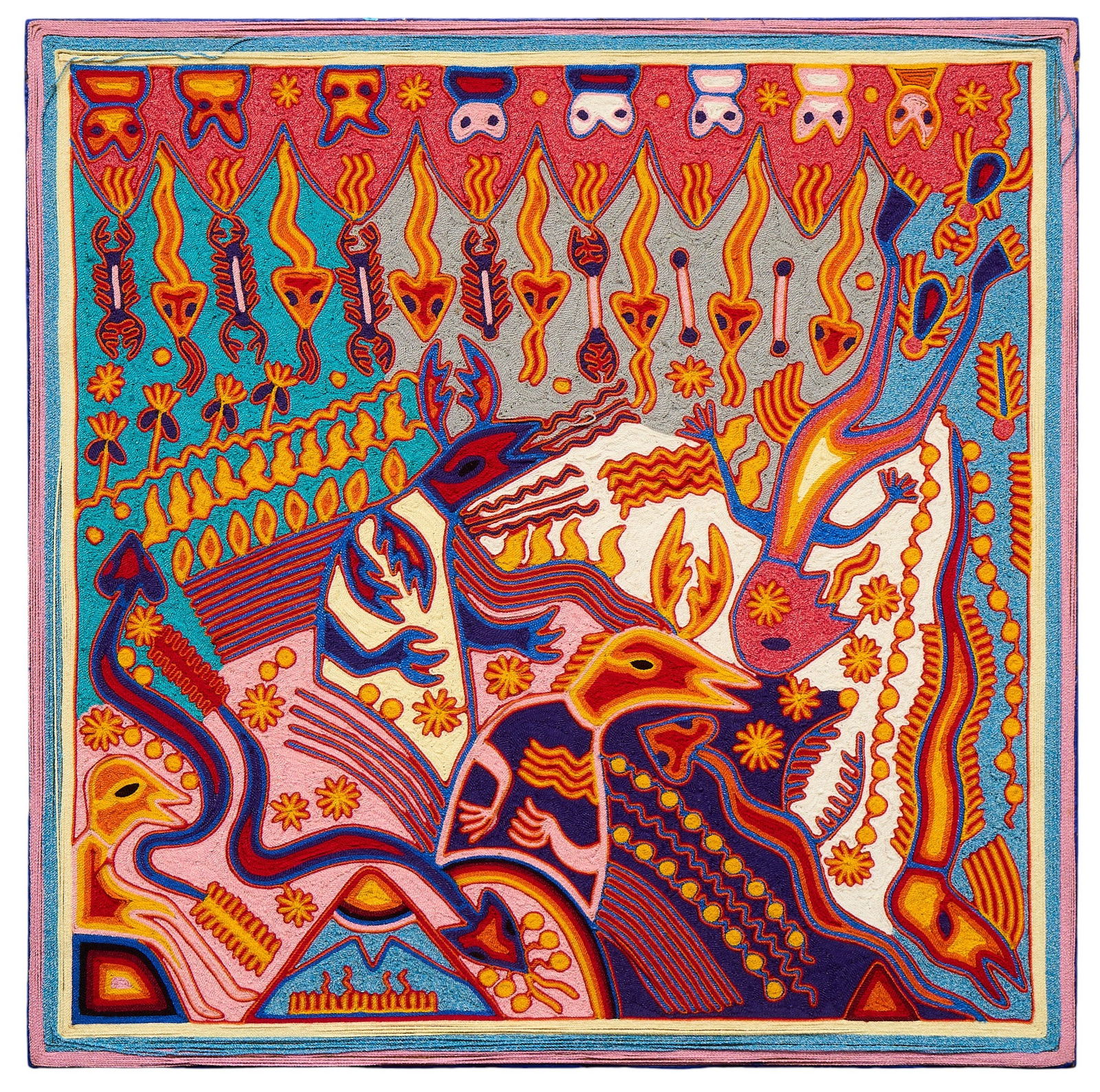 Jose Benito Sanchez, Huichol Yarn Painting (1 of 4)