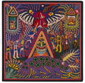Huichol Yarn Painting, ca. 1970s