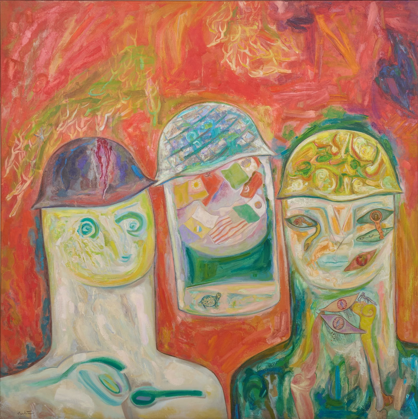 Jose Guadalupe Guadiana, Three Soldiers, 1966 (1 of 4)