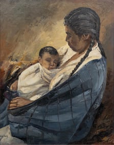 Jose Vives-Atsara, "Madre Indigena, Texcoco, Mexico"