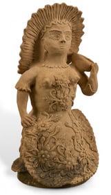 Vintage Blanco Style Oaxacan Ceramic Figure