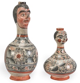Folk Art Frida & Diego Olinala Jugs