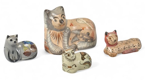 (4) Olinala Cat Figures