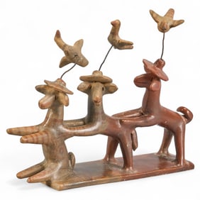 Mexican Folk Art Dog Sculpture
