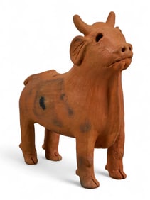 Mexican Terracotta Bull Coin Bank
