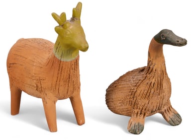 (2) Mexican Ceramic Spring Altar Figures