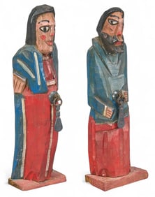 Pair of Wooden Figures