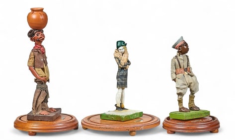 (3) Luis Hidalgo Mexican Folk Art Sculptures