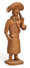 Unglazed Ceramic Figure of Revolutionary Soldier
