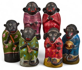 (6) Vintage Chango Mezcalero Bottles