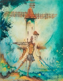 "Don Quijote de la Mancha" Watercolor