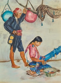 Guatemalan Textile Workshop Scene