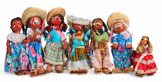 (7) Mexican Folk Art Munecas