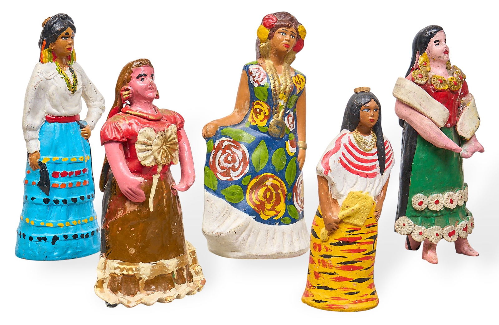 (5) Vintage Mexican Ceramic Figures (1 of 3)