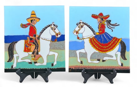 (2) Mexican Ceramic Tiles