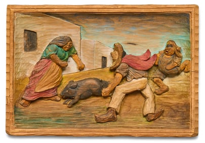 Vintage Mexican Bas-Relief
