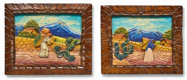 Pair of Mexican Bas-Relief