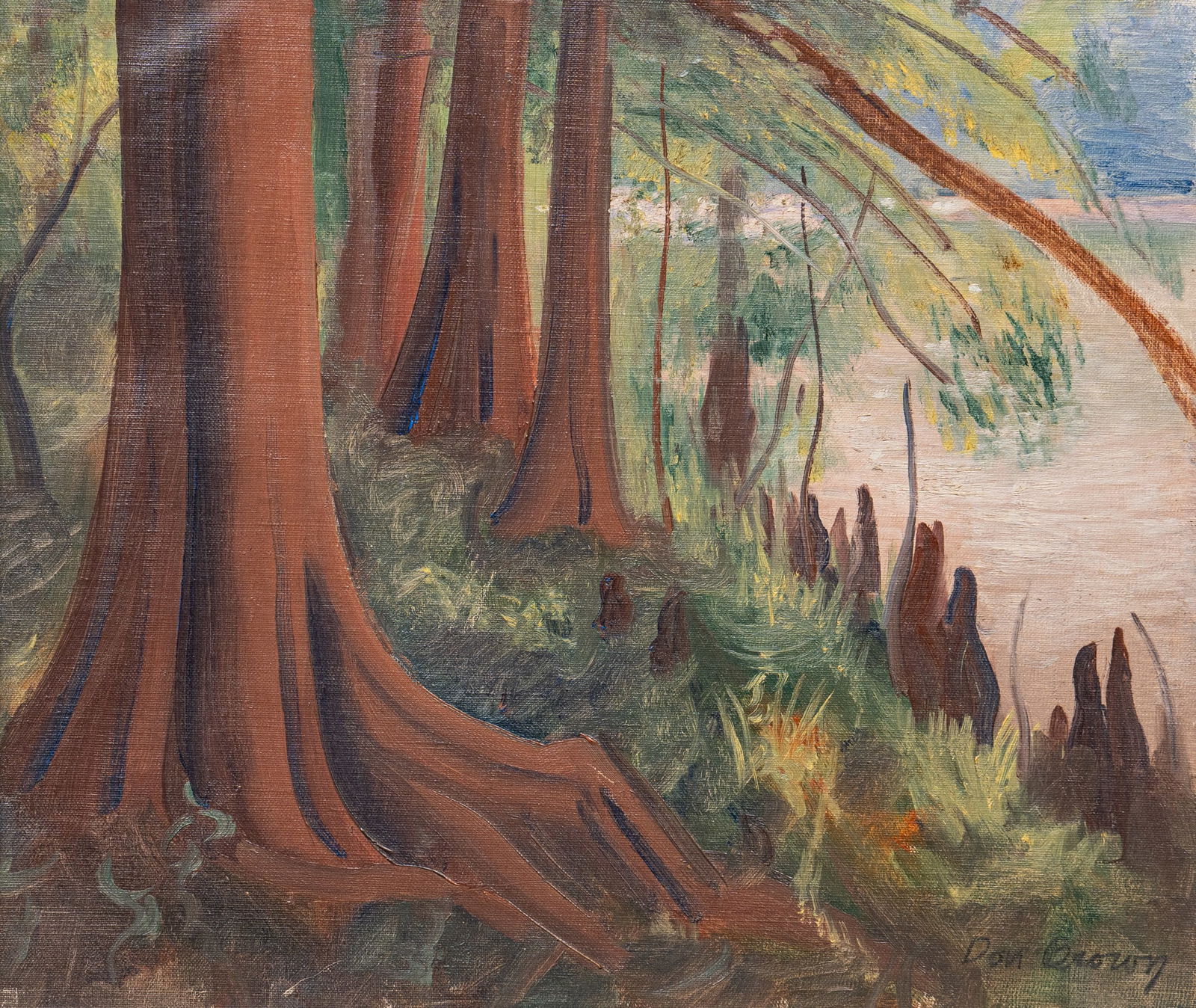 Don Brown, Cypress Trees on Riverbank (1 of 4)
