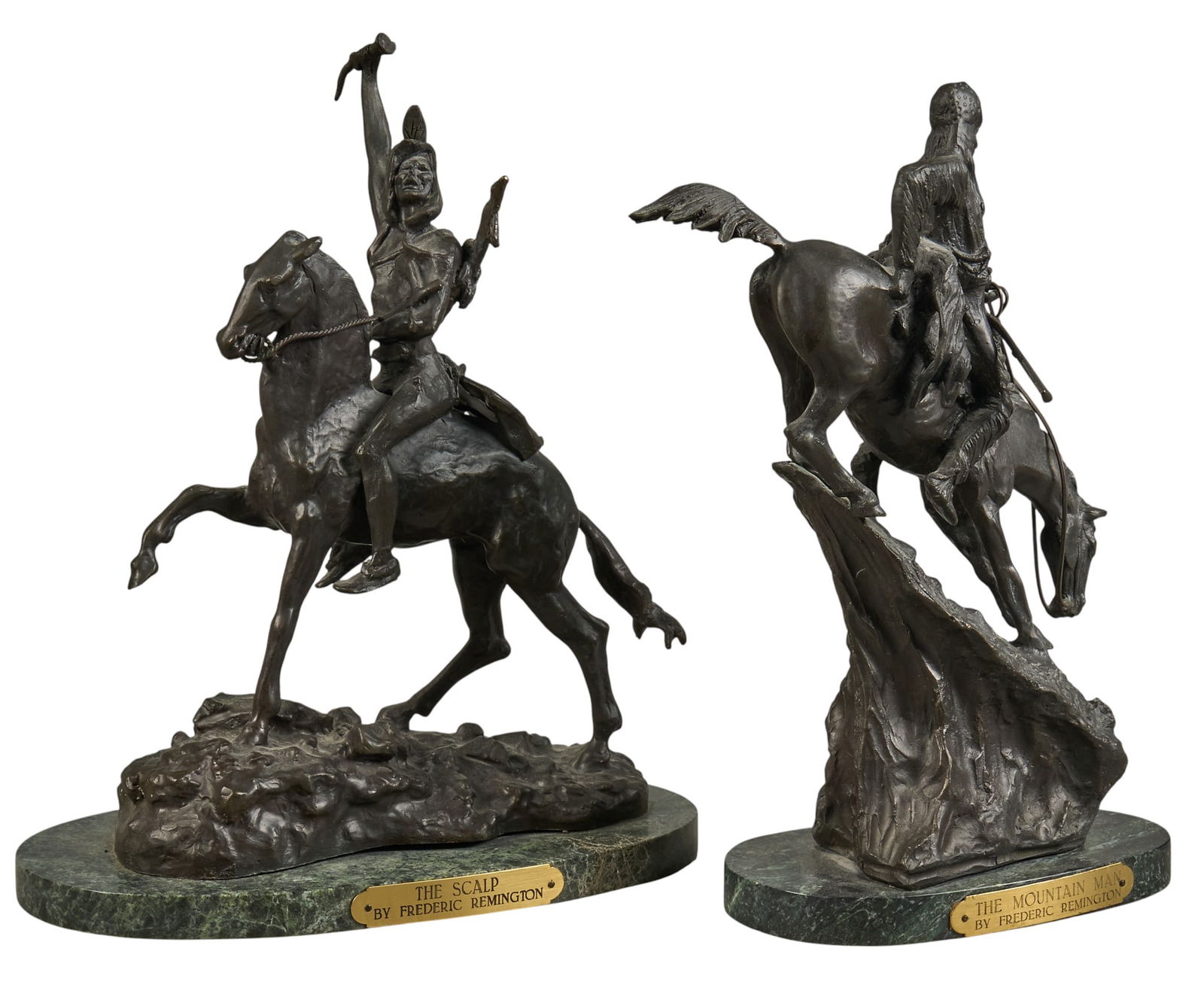 (2) Mountain Man and Scalping Bronzes (1 of 7)